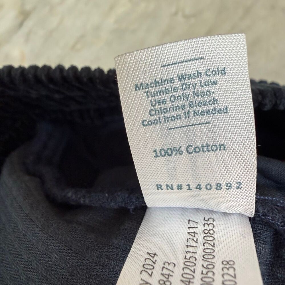 Marine Layer Wide-Leg Allison Pull-On Wide Leg Corduroy Pants navy size L - Picture 8 of 11